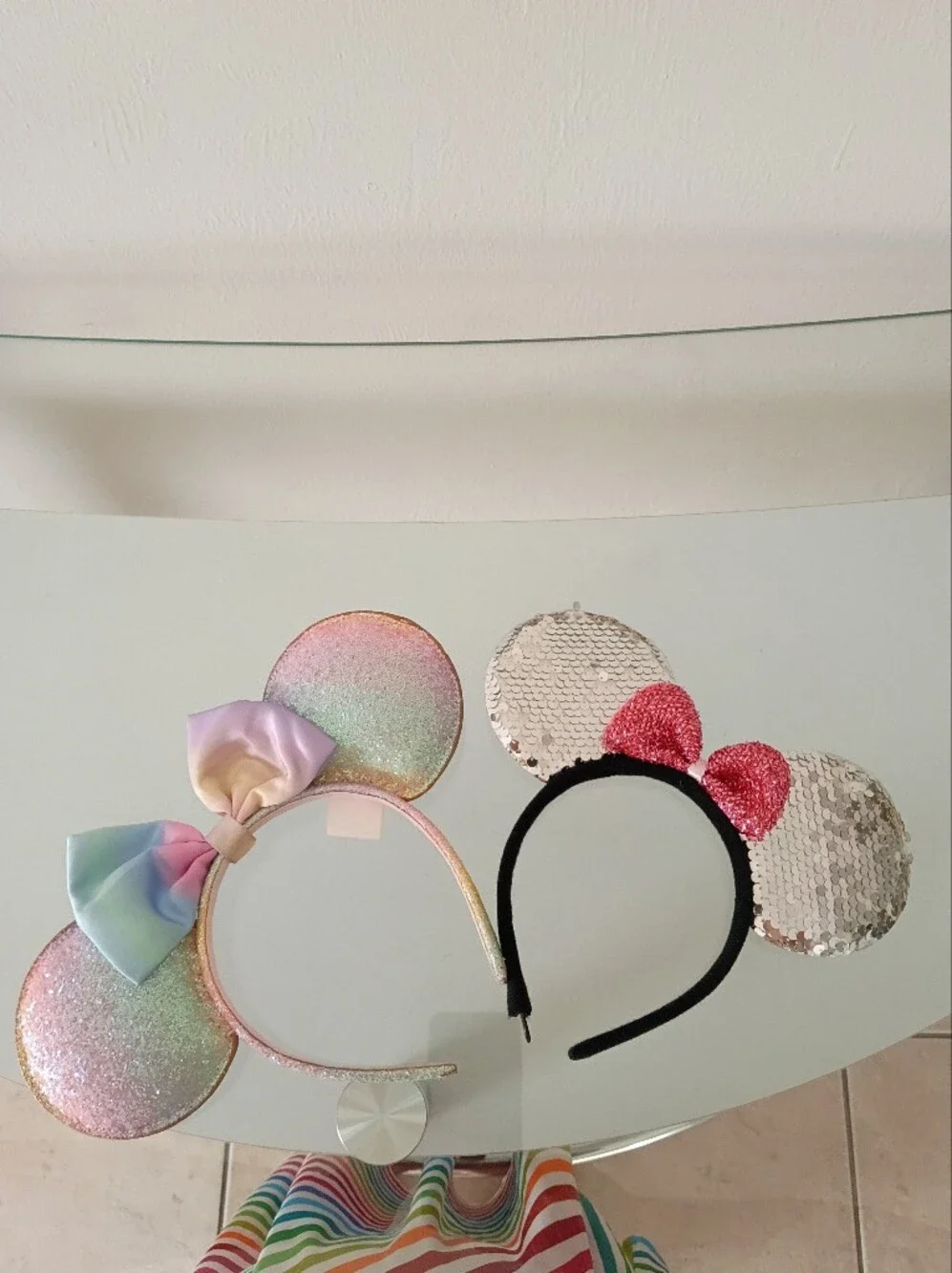 Disney Pastel Iridescent Sequin Minnie Ears Headband